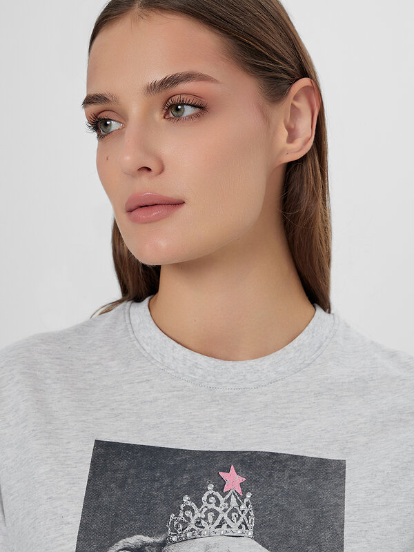 MARK FORMELLE Футболка 572405 112678 серый меланж+печать