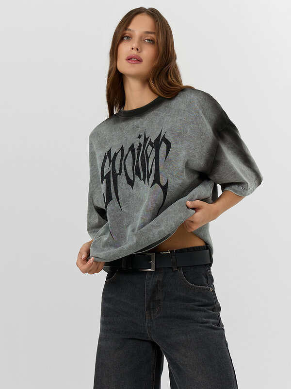 MARK FORMELLE Футболка 572416 112953 ACID WASH металлический