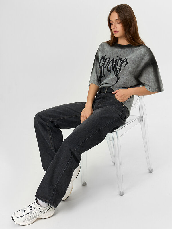 MARK FORMELLE Футболка 572416 112953 ACID WASH металлический