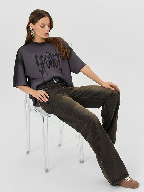 MARK FORMELLE Футболка 572417 112953 ACID WASH металлический