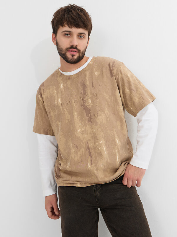 MARK FORMELLE Футболка 572421 111875-1 песочный tie dye