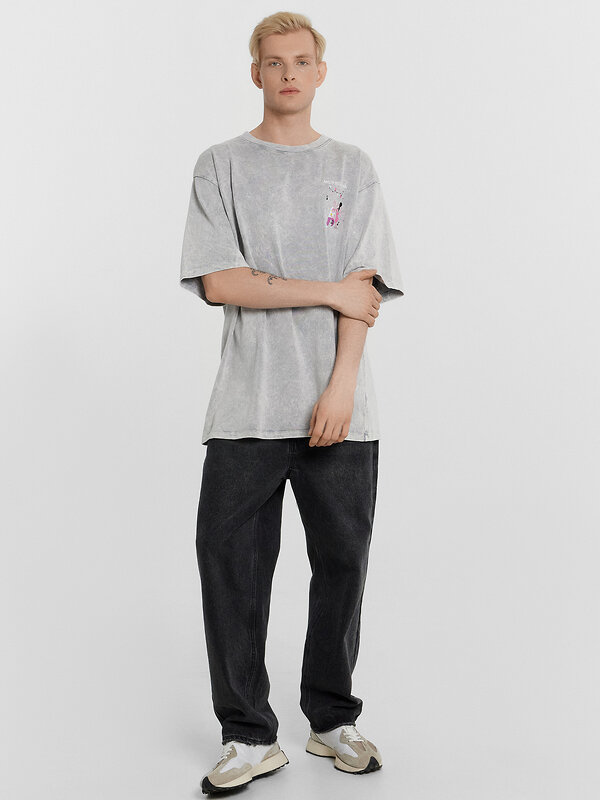 MARK FORMELLE Футболка 572425 111846 серый acid wash +печать