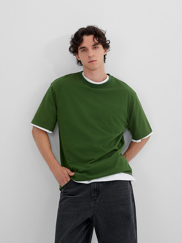 MARK FORMELLE Футболка 572426 111846 ACID WASH зеленый
