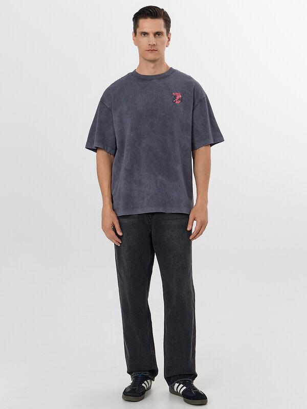 MARK FORMELLE Футболка 572435 111892 ACID WASH графит +печать