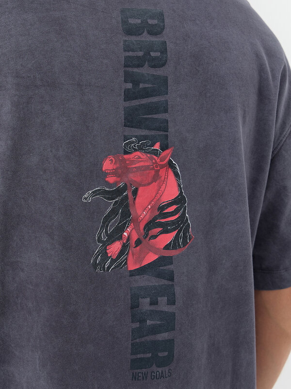 MARK FORMELLE Футболка 572435 111892 ACID WASH графит +печать