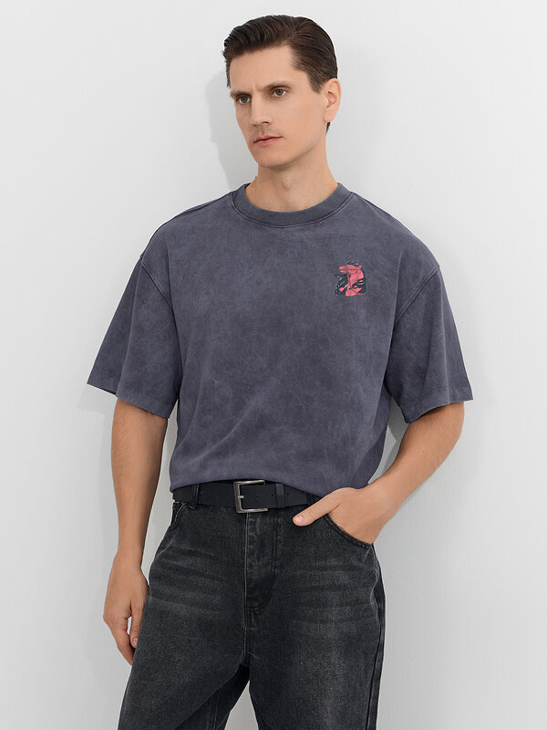 MARK FORMELLE Футболка 572435 111892 ACID WASH графит +печать