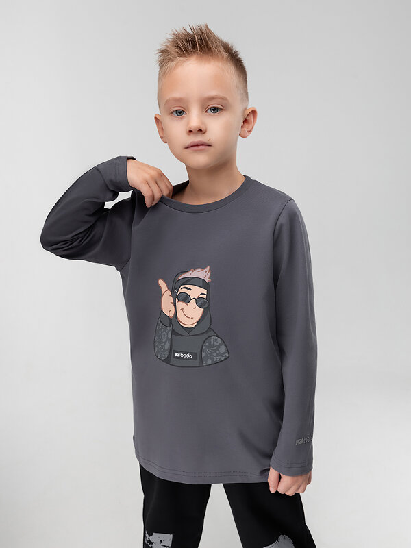 Bodo Лонгслив 572479 7-294MU серый (графит)