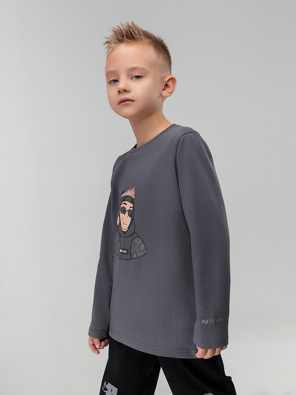 Bodo Лонгслив 572479 7-294MU серый (графит)