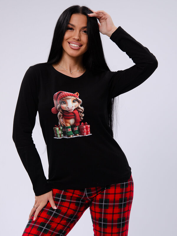 Malina Пижама 572631 3186 чёрный/красный