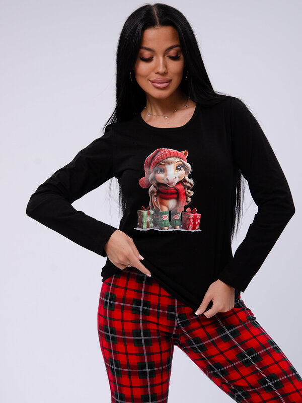 Malina Пижама 572631 3186 чёрный/красный