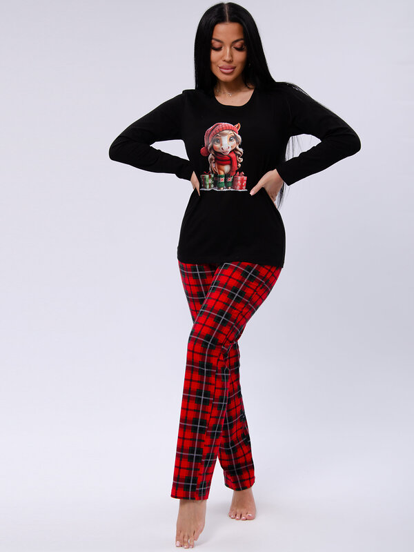 Malina Пижама 572631 3186 чёрный/красный