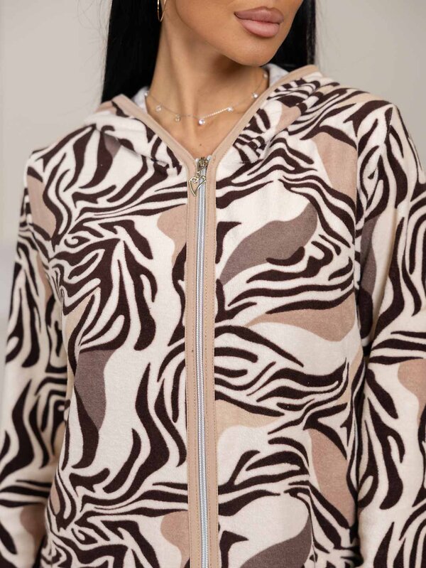 Текс-плюс Халат 572644 НФ-00245720 Бежевый,коричневый