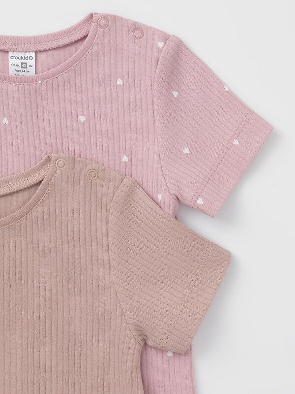 CROCKID Футболка 572668 К 302521-2уп розовый