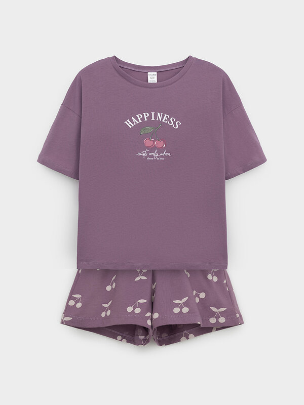 CROCKID Пижама 572741 МП 1658-1 сливовый