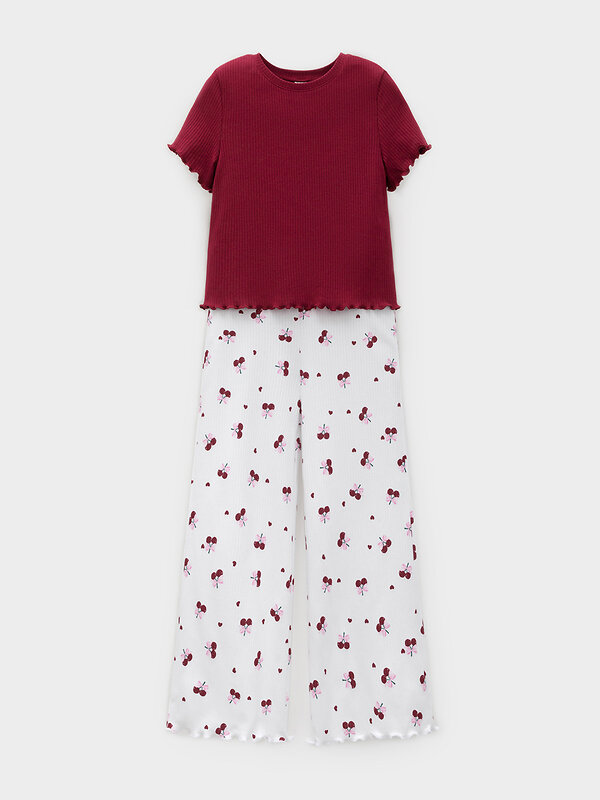 CROCKID Пижама 572772 МП 1669 бордовый