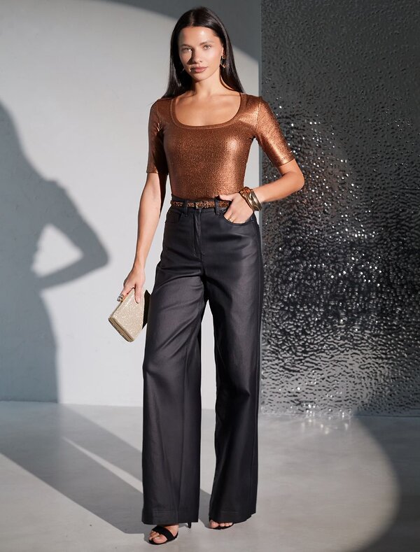 VILATTE Футболка 572802 D49.120 кофейный