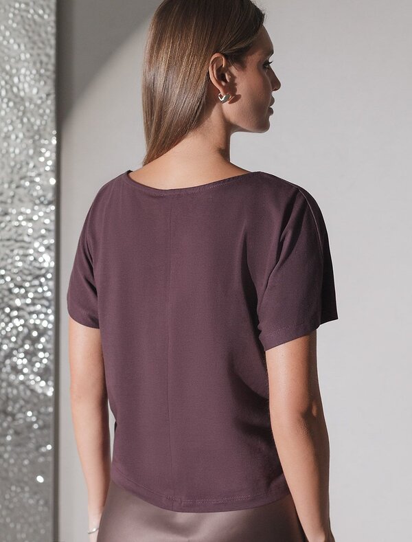 VILATTE Футболка 572806 D49.133 бургунди_stars