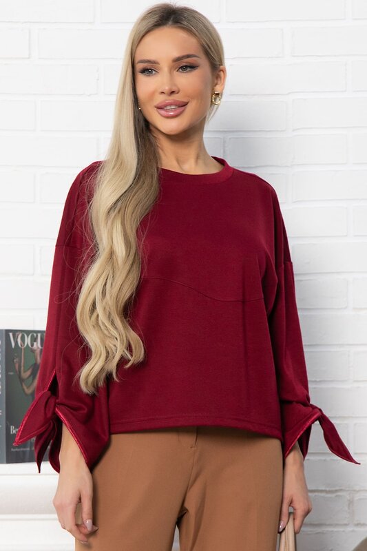 LT Collection Джемпер 572823 Б14867-10М бордовый