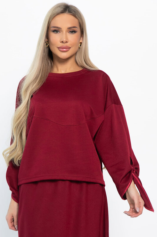 LT Collection Джемпер 572823 Б14867-10М бордовый