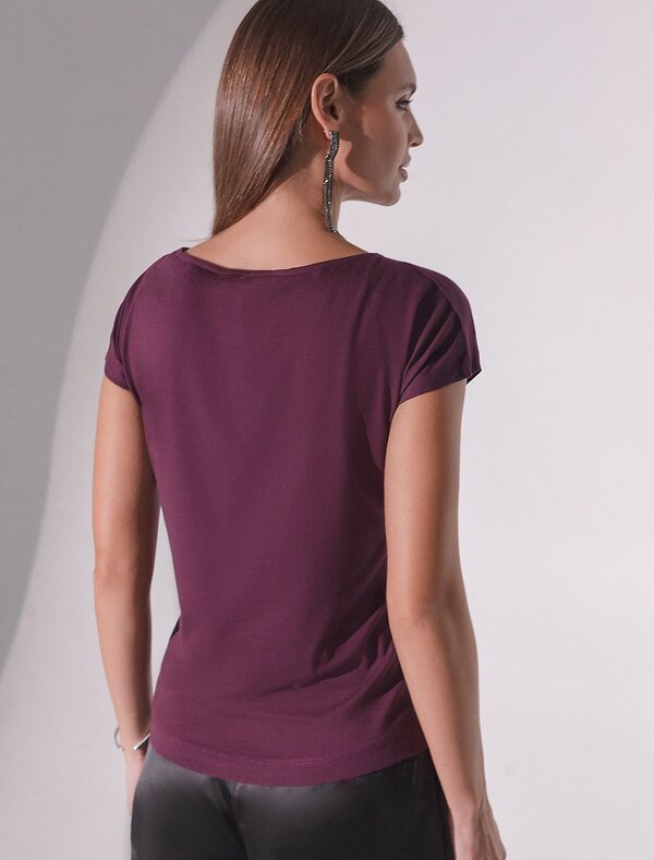 VILATTE Футболка 572827 D49.134 бургунди_зебра