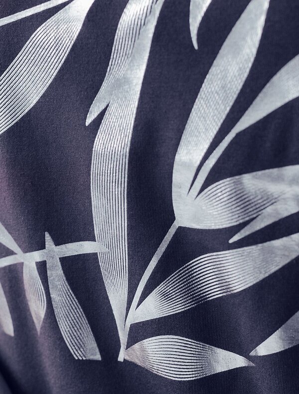 VILATTE Футболка 572833 D49.134 т.синий_листики