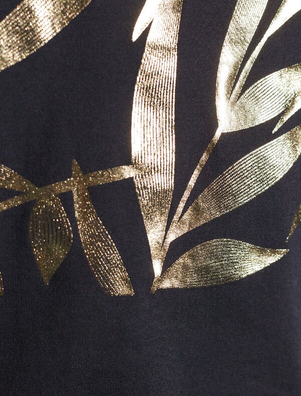 VILATTE Футболка 572839 D49.134 черный_листики