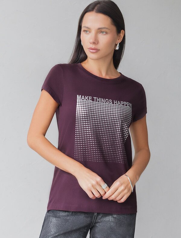 VILATTE Футболка 572848 D49.135 бургунди_things