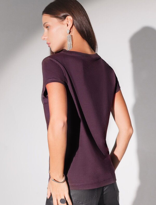 VILATTE Футболка 572851 D49.135 бургунди_блестки