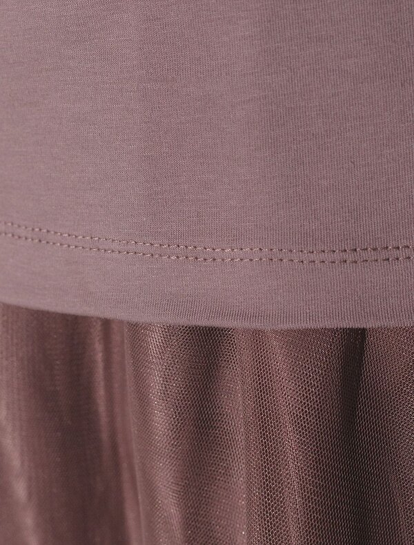 VILATTE Футболка 572858 D49.135 кофейный_shiny stripes