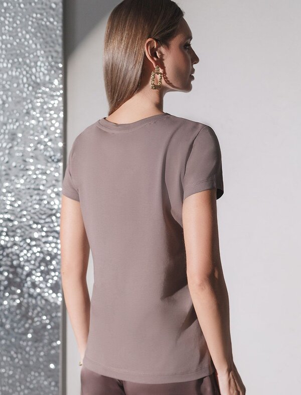 VILATTE Футболка 572860 D49.135 кофейный_things