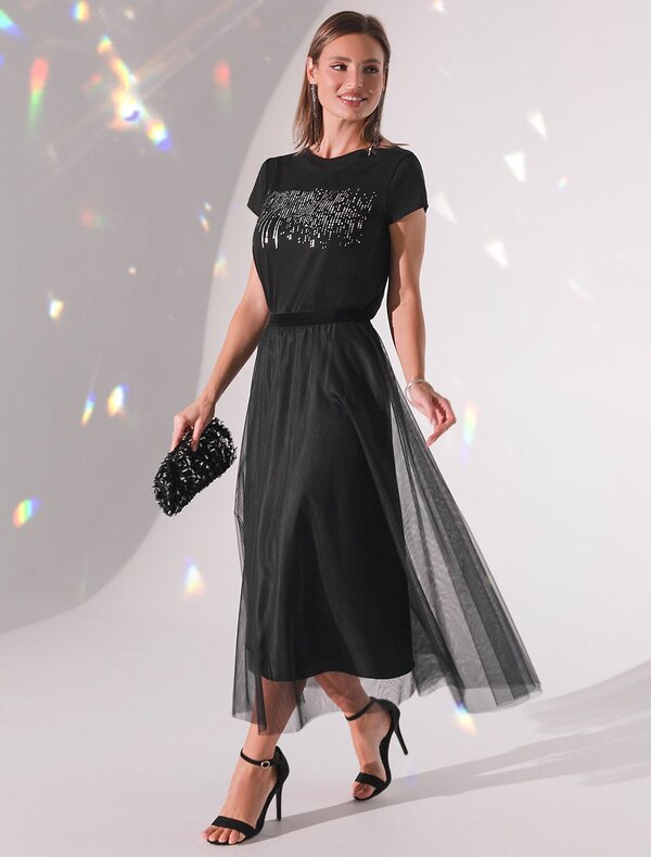 VILATTE Футболка 572873 D49.135 черный_дождь