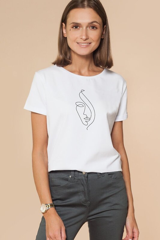 VILATTE Футболка 572878 D49.685 белый_лицо