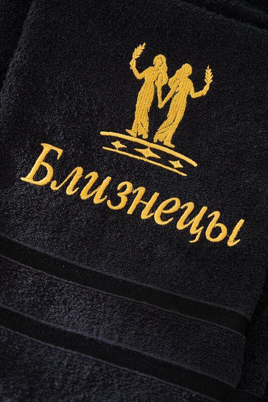 Натали Полотенце 572886 14418 черный+близнецы