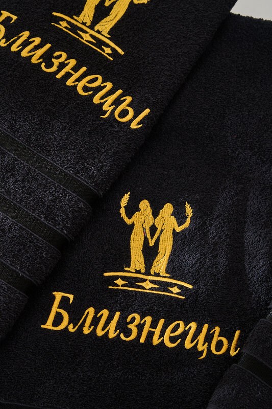 Натали Полотенце 572886 14418 черный+близнецы