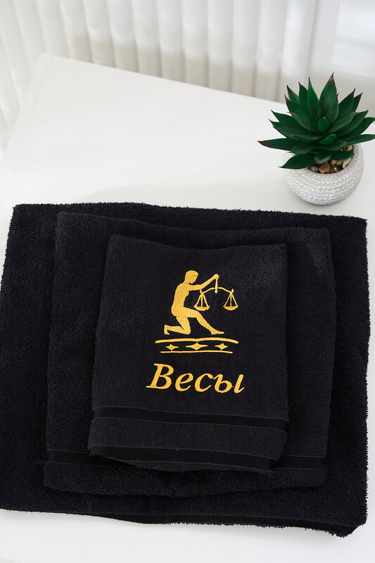Натали Полотенце 572890 14418 черный+весы