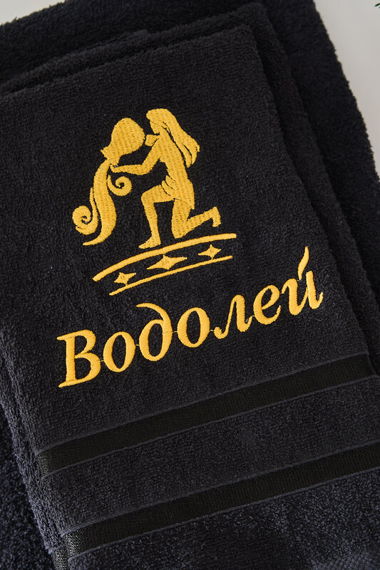 Натали Полотенце 572891 14418 черный+водолей