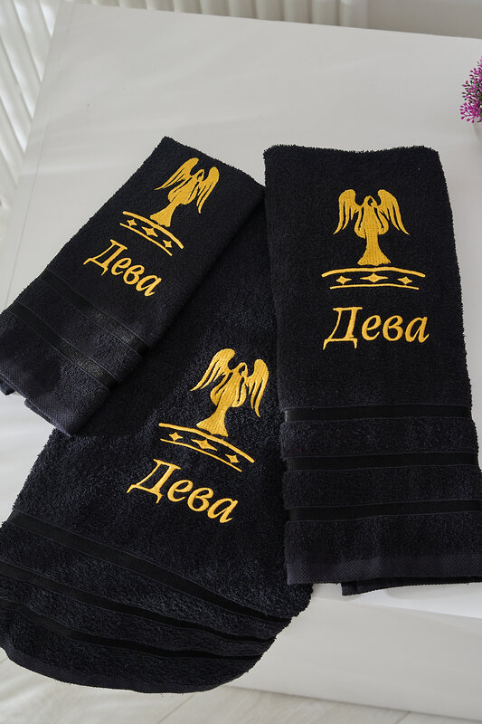 Натали Полотенце 572892 14418 черный+дева