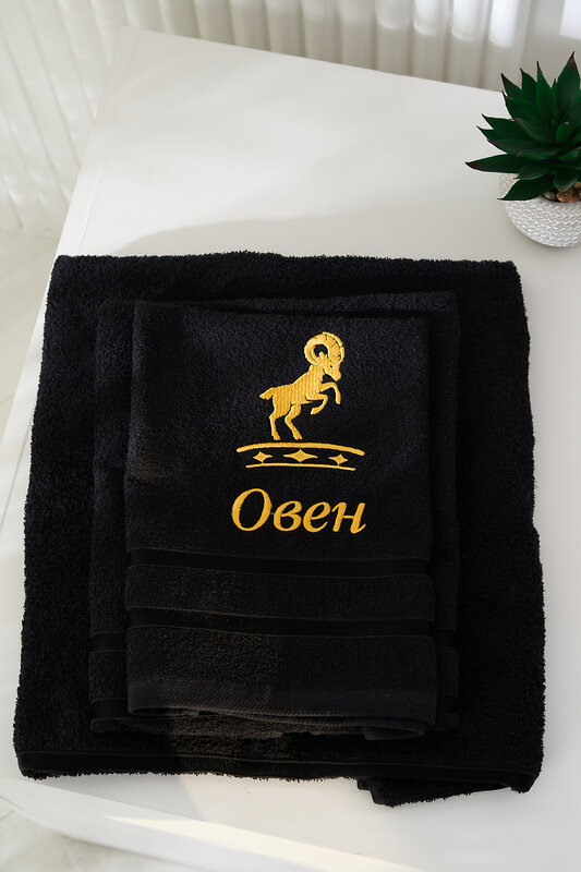 Натали Полотенце 572894 14418 черный+овен