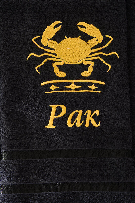 Натали Полотенце 572895 14418 черный+рак