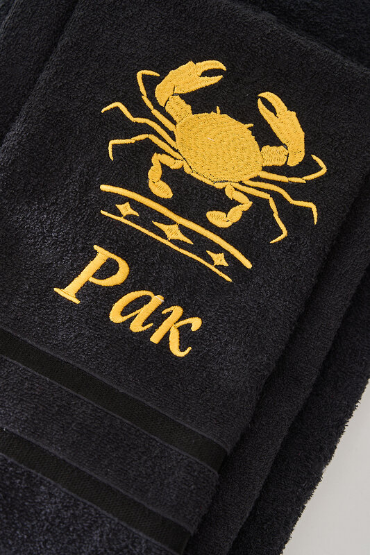 Натали Полотенце 572895 14418 черный+рак