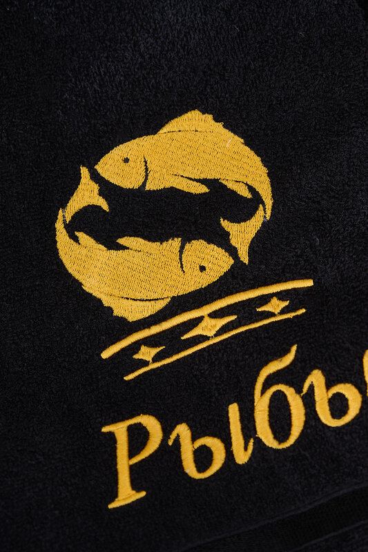 Натали Полотенце 572896 14418 черный+рыбы