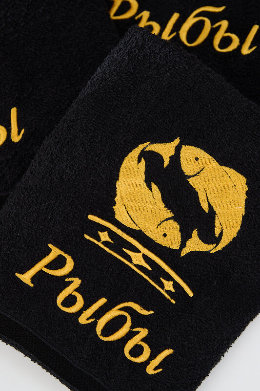 Натали Полотенце 572896 14418 черный+рыбы