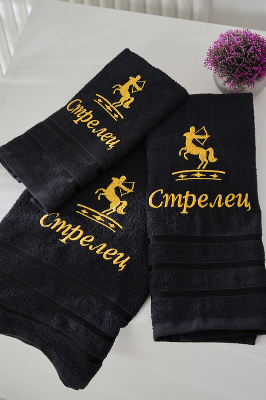 Натали Полотенце 572898 14418 черный+стрелец