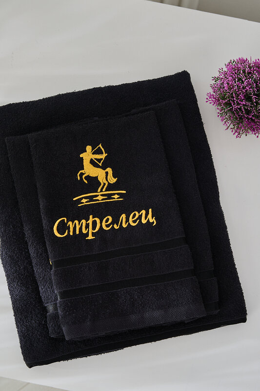 Натали Полотенце 572898 14418 черный+стрелец