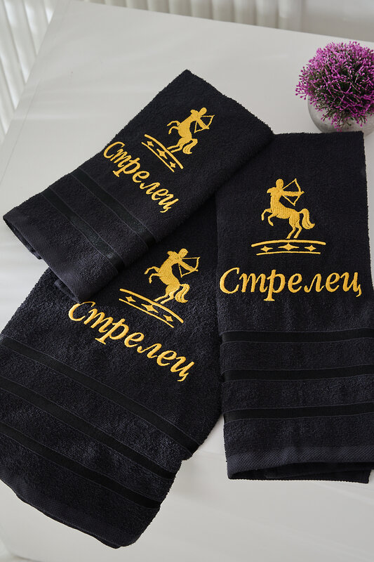 Натали Полотенце 572898 14418 черный+стрелец