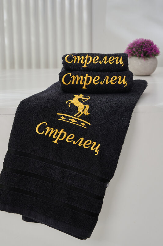 Натали Полотенце 572898 14418 черный+стрелец