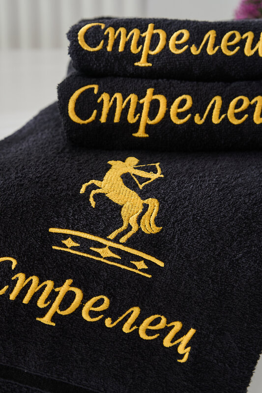 Натали Полотенце 572898 14418 черный+стрелец