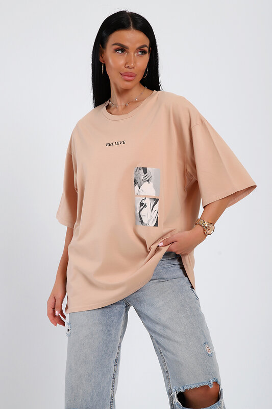 Натали Футболка 572903 82088 пудровый