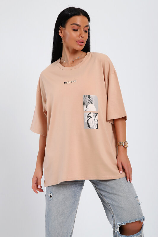 Натали Футболка 572903 82088 пудровый