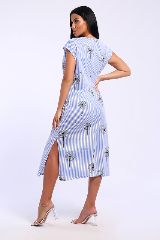 Натали Платье 572996 82061 полоска голубая узкая